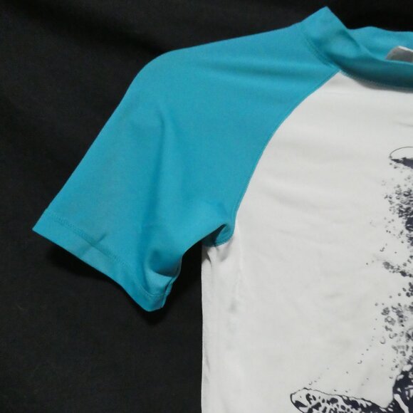 GYMBOREE | size 8 | Swimming Turtle With Bubbles Print Swim Short Sleeve Shirt - Picture 4 of 14